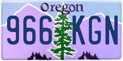 OR license plate 966KGN
