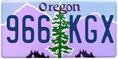 OR license plate 966KGX
