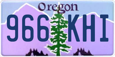 OR license plate 966KHI