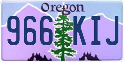 OR license plate 966KIJ