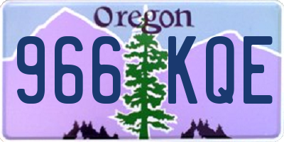 OR license plate 966KQE
