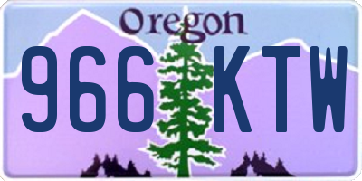 OR license plate 966KTW