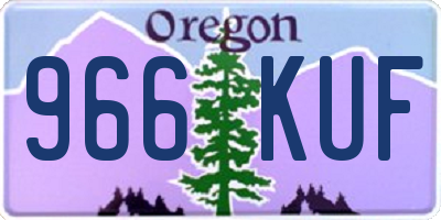 OR license plate 966KUF