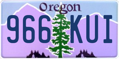 OR license plate 966KUI
