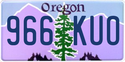 OR license plate 966KUO