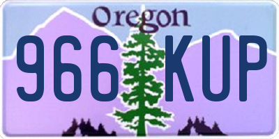 OR license plate 966KUP