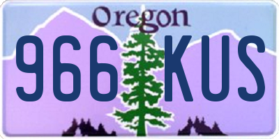 OR license plate 966KUS