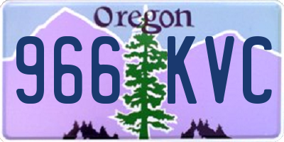 OR license plate 966KVC