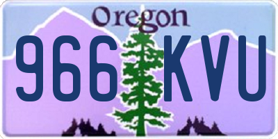 OR license plate 966KVU