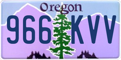OR license plate 966KVV