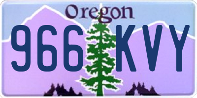OR license plate 966KVY