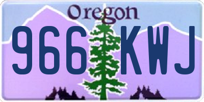 OR license plate 966KWJ