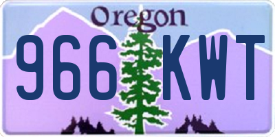 OR license plate 966KWT