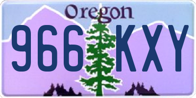 OR license plate 966KXY