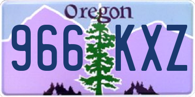 OR license plate 966KXZ