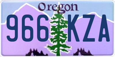 OR license plate 966KZA