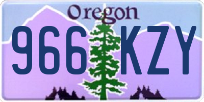 OR license plate 966KZY