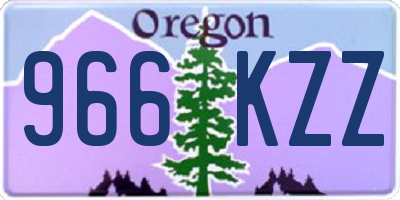 OR license plate 966KZZ