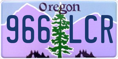 OR license plate 966LCR