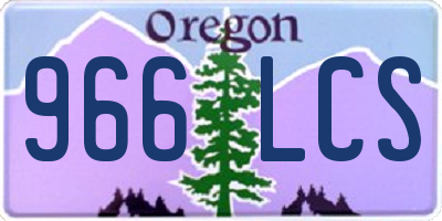 OR license plate 966LCS