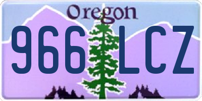 OR license plate 966LCZ
