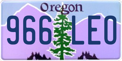 OR license plate 966LEO