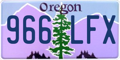 OR license plate 966LFX