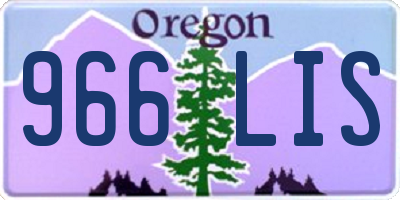 OR license plate 966LIS