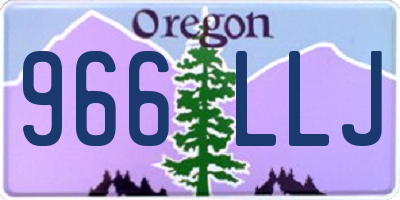 OR license plate 966LLJ