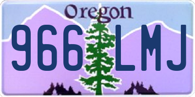 OR license plate 966LMJ