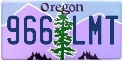 OR license plate 966LMT