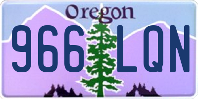 OR license plate 966LQN