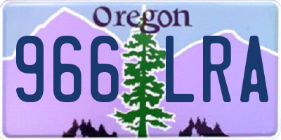 OR license plate 966LRA