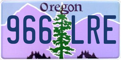 OR license plate 966LRE