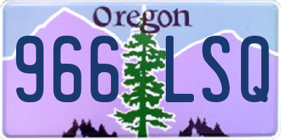 OR license plate 966LSQ
