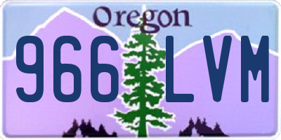 OR license plate 966LVM