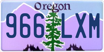 OR license plate 966LXM
