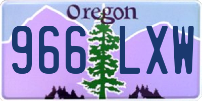 OR license plate 966LXW