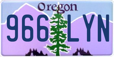 OR license plate 966LYN