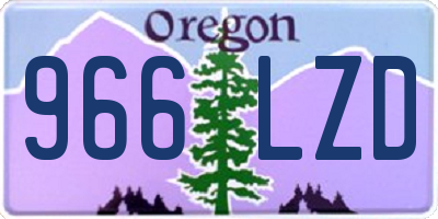 OR license plate 966LZD