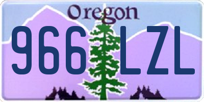 OR license plate 966LZL