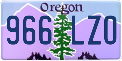 OR license plate 966LZO