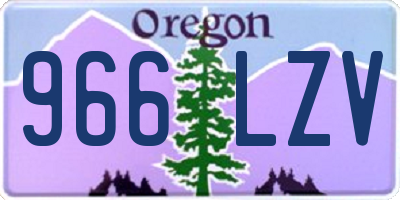 OR license plate 966LZV