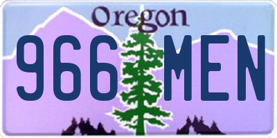 OR license plate 966MEN