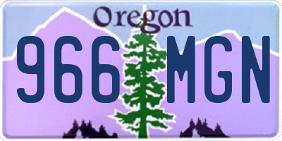 OR license plate 966MGN