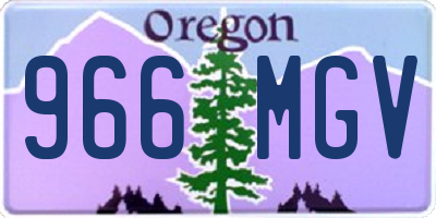 OR license plate 966MGV