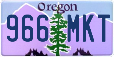 OR license plate 966MKT
