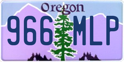 OR license plate 966MLP