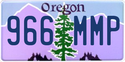OR license plate 966MMP