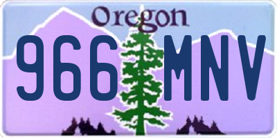 OR license plate 966MNV